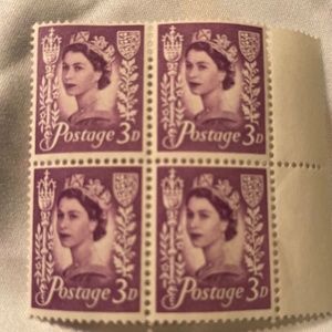 Vintage Uk Stamp Queen Elizabeth “Wilding” 1967 Jersey Island Regional Purple 3D